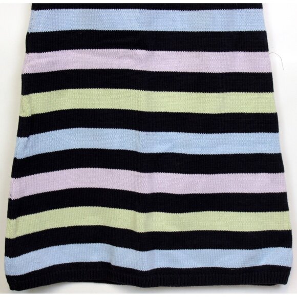 2008 Gymboree Petite Mademoiselle 6 Sweater Tank Dress Stripe Navy Pastel Paris - Picture 3 of 6